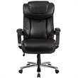 Flash Furniture Hercules Big and Tall Leather Office Swivel Chair In Black