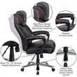 Flash Furniture Hercules Big and Tall Leather Office Swivel Chair In Black