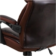 Flash Furniture Big and Tall Leather Office Swivel Chair in Black and Brown