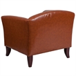 Flash Furniture Imperial Leather Reception Chair in Cognac