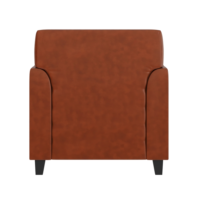 Flash Furniture Hercules Diplomat Leather Reception Chair in Cognac