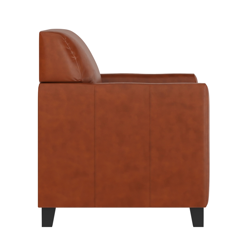 Flash Furniture Hercules Diplomat Leather Reception Chair in Cognac