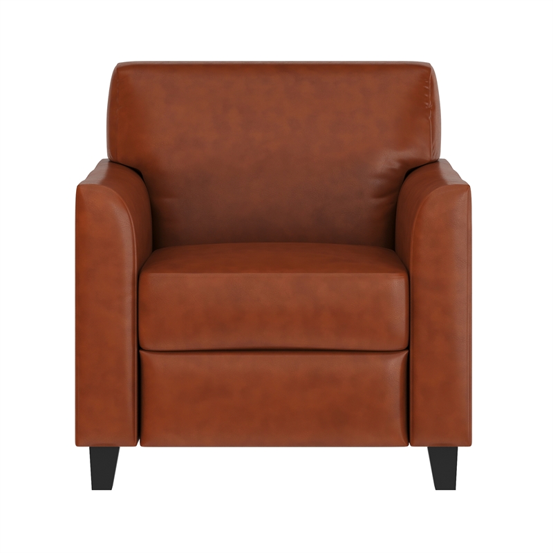 Flash Furniture Hercules Diplomat Leather Reception Chair in Cognac