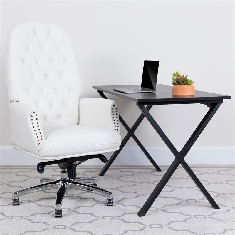 Flash Furniture High Back Traditional Office Chair in White