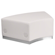 Flash Furniture Hercules Alon Leather Convex Backless Chair in Melrose White