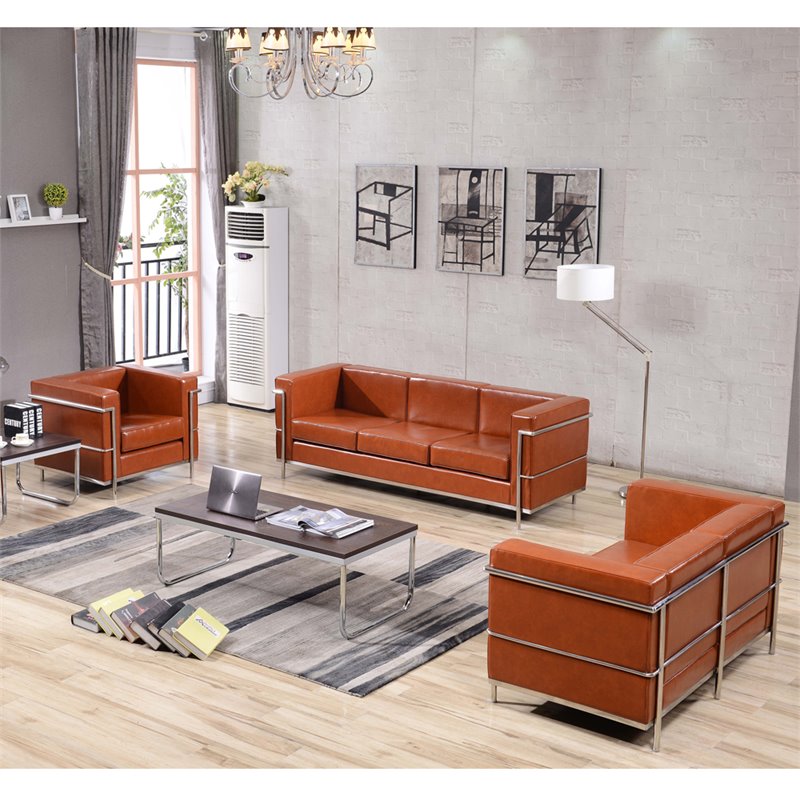 Flash Furniture Hercules Regal Series 3 Piece Leather Sofa Set