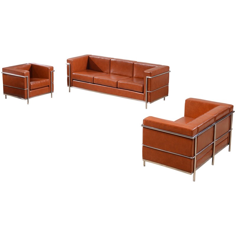 Flash Furniture Hercules Regal Series 3 Piece Leather Sofa Set