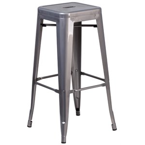 Flash Furniture 30&quot High Backless SQ Seat Metal Indoor Barstool