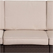 Flash Furniture Wicker Patio Sofa in Chocolate Brown and Beige