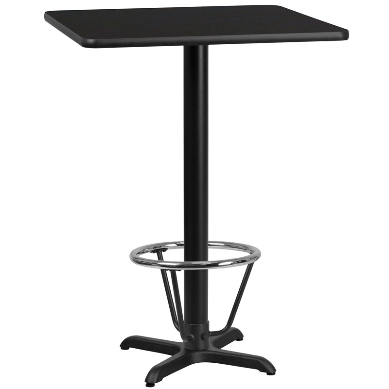 Flash Furniture 24Sq Laminate Table-X-Base In Black