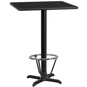 Flash Furniture 24Sq Laminate Table-X-Base In Black