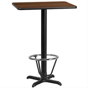 Flash Furniture 24&quot x 30&quot Laminate Top Pub Table in Walnut