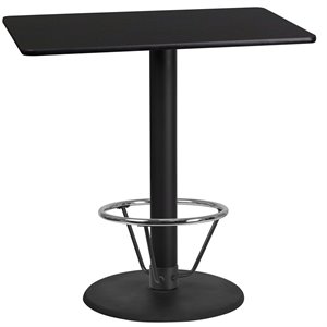 Flash Furniture 24X42 Laminate Table-Rd Base In Black