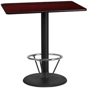 Flash Furniture 24&quot x 42&quot Laminate Top Pub Table in Mahogany