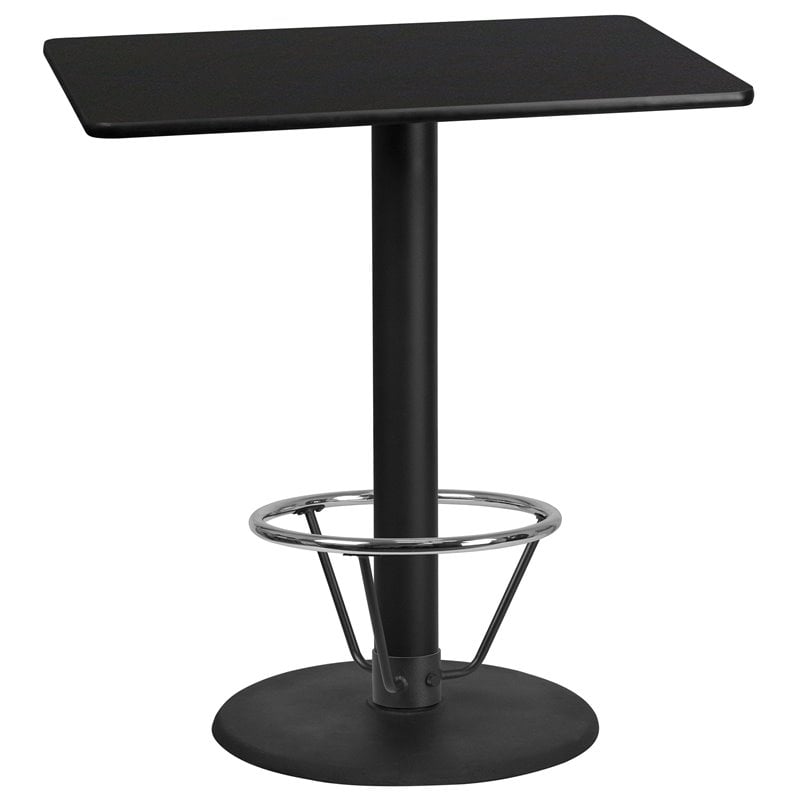 Flash Furniture 30X42 Laminate Table-Rd Base In Black