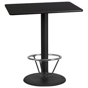 Flash Furniture 30X42 Laminate Table-Rd Base In Black