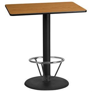 Flash Furniture 30X42 Laminate Table-Rd Base In Natural
