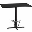 Flash Furniture 30X48 Laminate Table-X-Base In Black