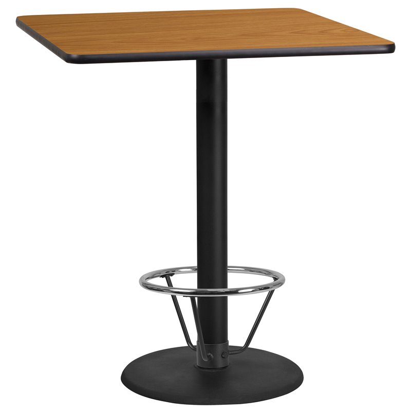 Flash Furniture 36Sq Laminate Table-Rd Base In Natural