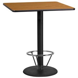 Flash Furniture 36Sq Laminate Table-Rd Base In Natural
