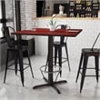Flash Furniture 42Sq Laminate Table-X-Base In Natural