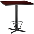 Flash Furniture 42Sq Laminate Table-X-Base In Natural