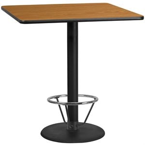 Flash Furniture 42Sq Laminate Table-Rd Base In Natural