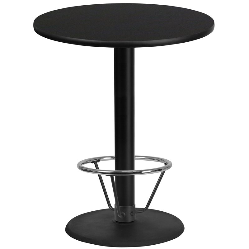 Flash Furniture 36Rd Laminate Table-Rd Base In Black