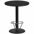 Flash Furniture 36Rd Laminate Table-Rd Base In Black