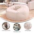 Flash Furniture Oversized Faux Fur Bean Bag Chair in White