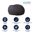 Flash Furniture Oversized Bean Bag Chair in Gray