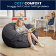 Flash Furniture Oversized Bean Bag Chair in Gray