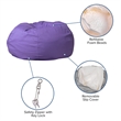 Flash Furniture Oversized Bean Bag Chair in Purple