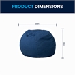 Flash Furniture Small Bean Bag Chair in Denim