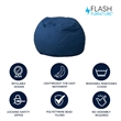Flash Furniture Small Bean Bag Chair in Denim