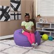 Flash Furniture Small Bean Bag Chair in Purple