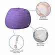 Flash Furniture Small Bean Bag Chair in Purple