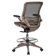 Flash Furniture Swivel Drafting Stool in Melrose Gold and Black