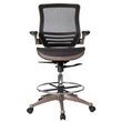 Flash Furniture Swivel Drafting Stool in Melrose Gold and Black