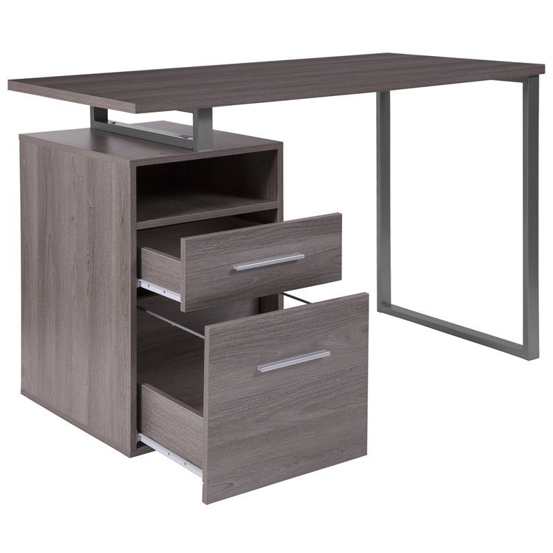 Flash Furniture Harwood Wooden Writing Desk in Light Ash
