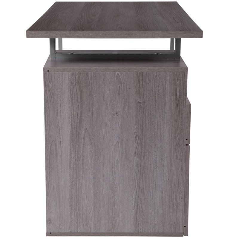 Flash Furniture Harwood Wooden Writing Desk in Light Ash