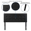 Flash Furniture Lennox Adjustable Height Tufted Full Headboard-Black