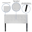 Flash Furniture Lennox Adjustable Height Tufted Full Headboard-White