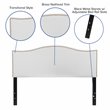 Flash Furniture Lexington Upholstered Queen Panel Headboard in White
