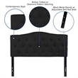 Flash Furniture Cambridge Tufted Full Panel Headboard in Black