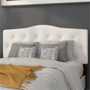 Flash Furniture Cambridge Tufted Full Panel Headboard in White