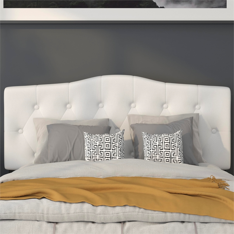 Flash Furniture Cambridge Tufted Full Panel Headboard in White