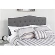 Flash Furniture Cambridge Tufted Twin Panel Headboard in Dark Gray
