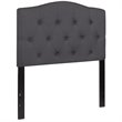 Flash Furniture Cambridge Tufted Twin Panel Headboard in Dark Gray