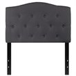 Flash Furniture Cambridge Tufted Twin Panel Headboard in Dark Gray